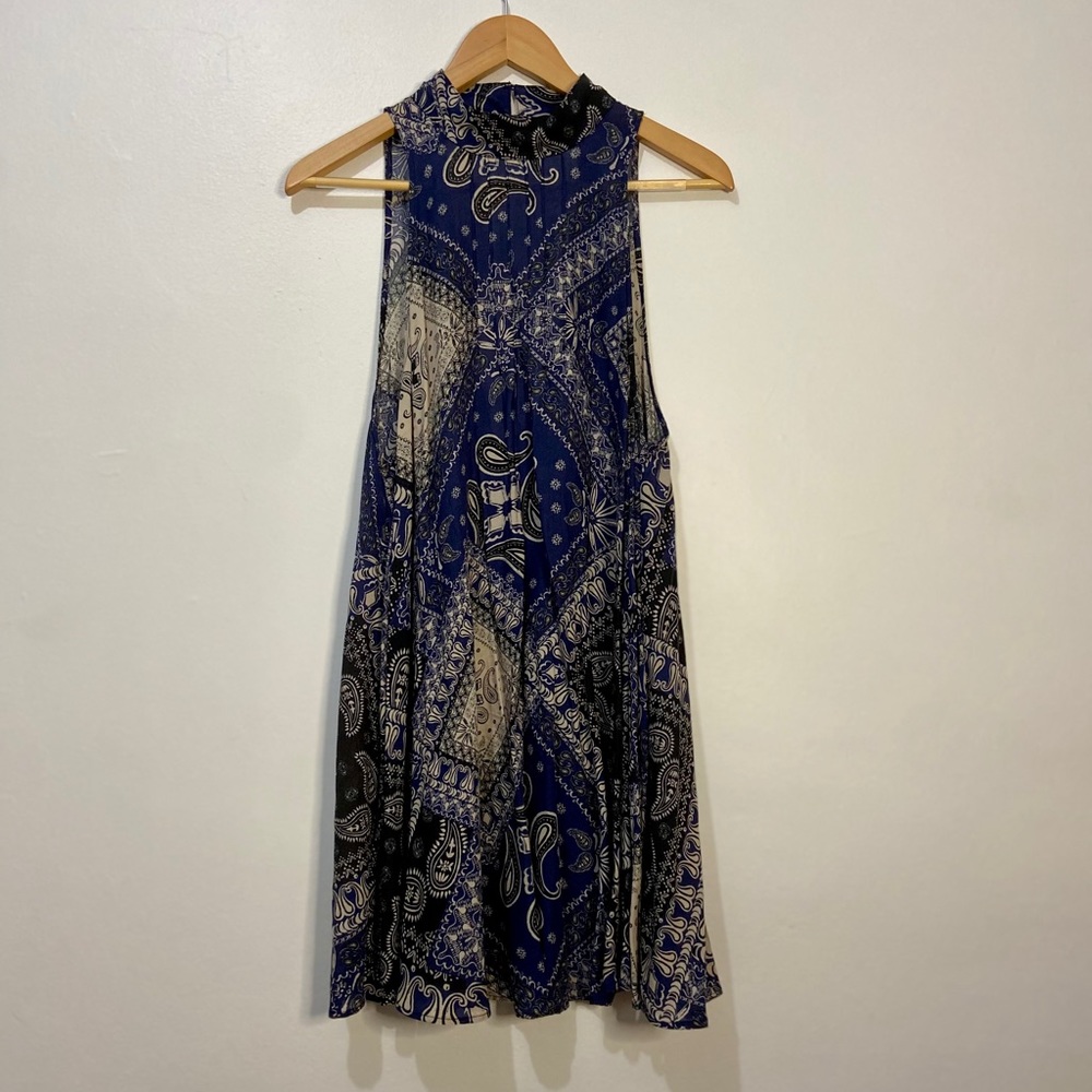 Flowy mock neck dress